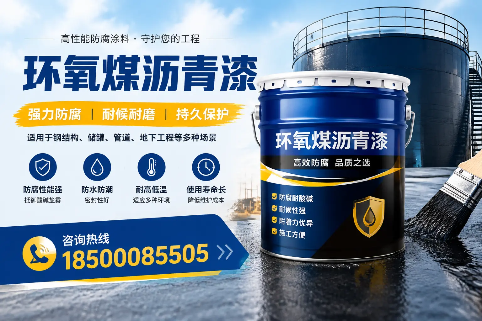 环氧煤沥青漆在工业中的应用，和林格尔企业的选择